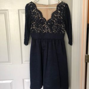 Eliza J lace bodice fit and flare dress